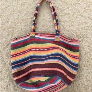 Billabong woven burlap bag